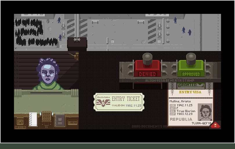 PAPERS, PLEASE is an example of stellar narrative design.